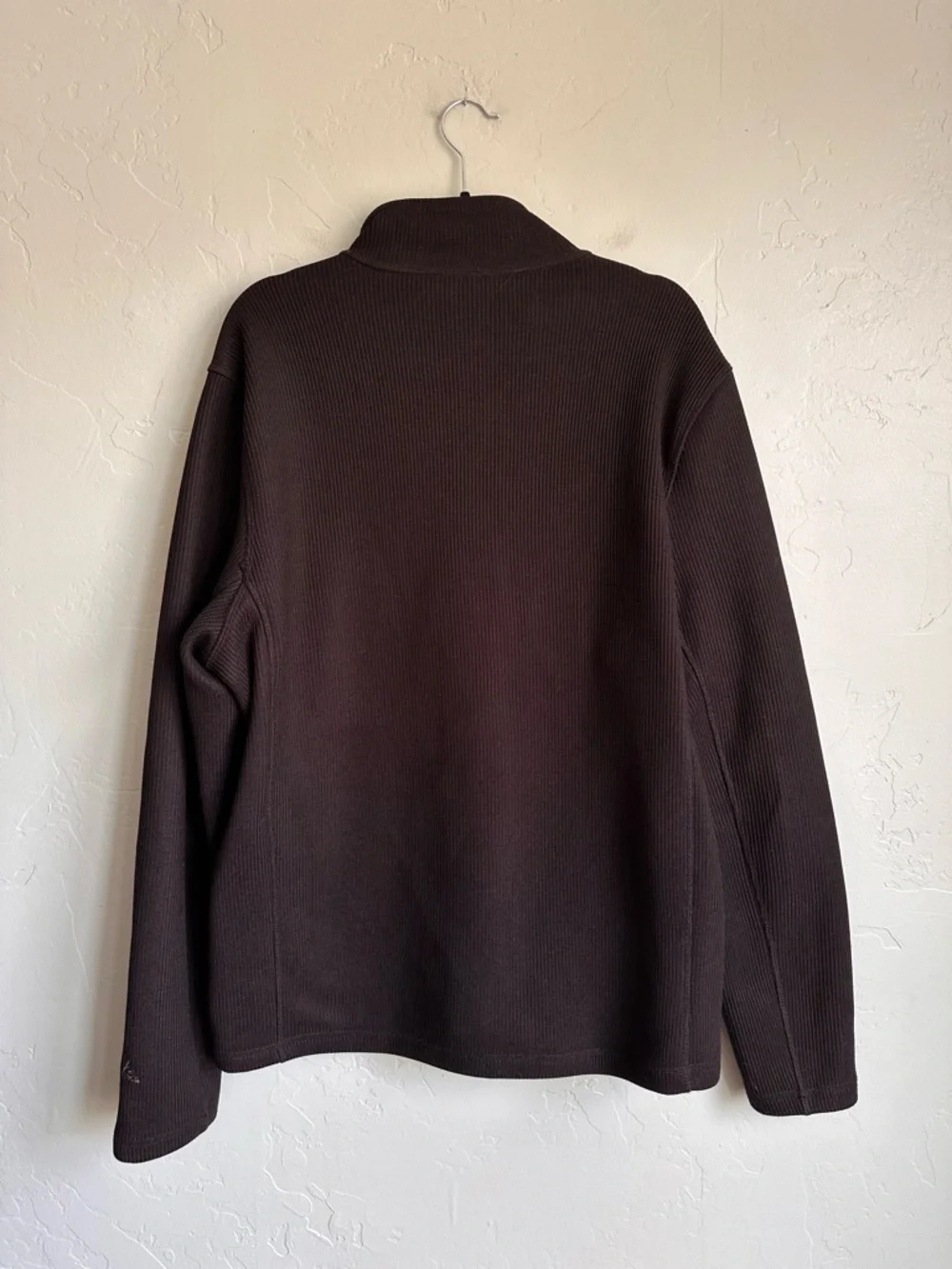 Gerry Weber Men’s‎ Black Heavy Waffle Knit Fleece Lined Zip Up Jacket Large EUC